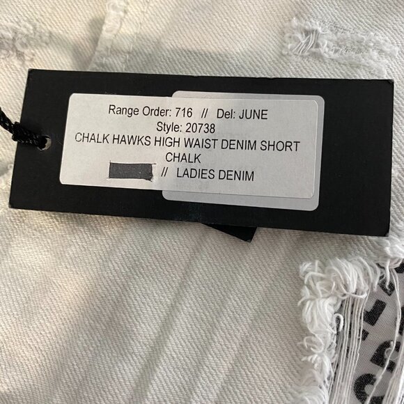 One X One Teaspoon Denim Shorts Chalk Hawk High Wa - Picture 12 of 12